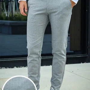Only & Sons Mark Pant Stripe Light Grey Melange