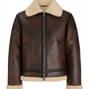 Jack & Jones Norrebro Aviator Jacket Chocolate Brown