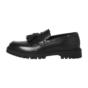 Jack & Jones Milano Leather Loafer Black