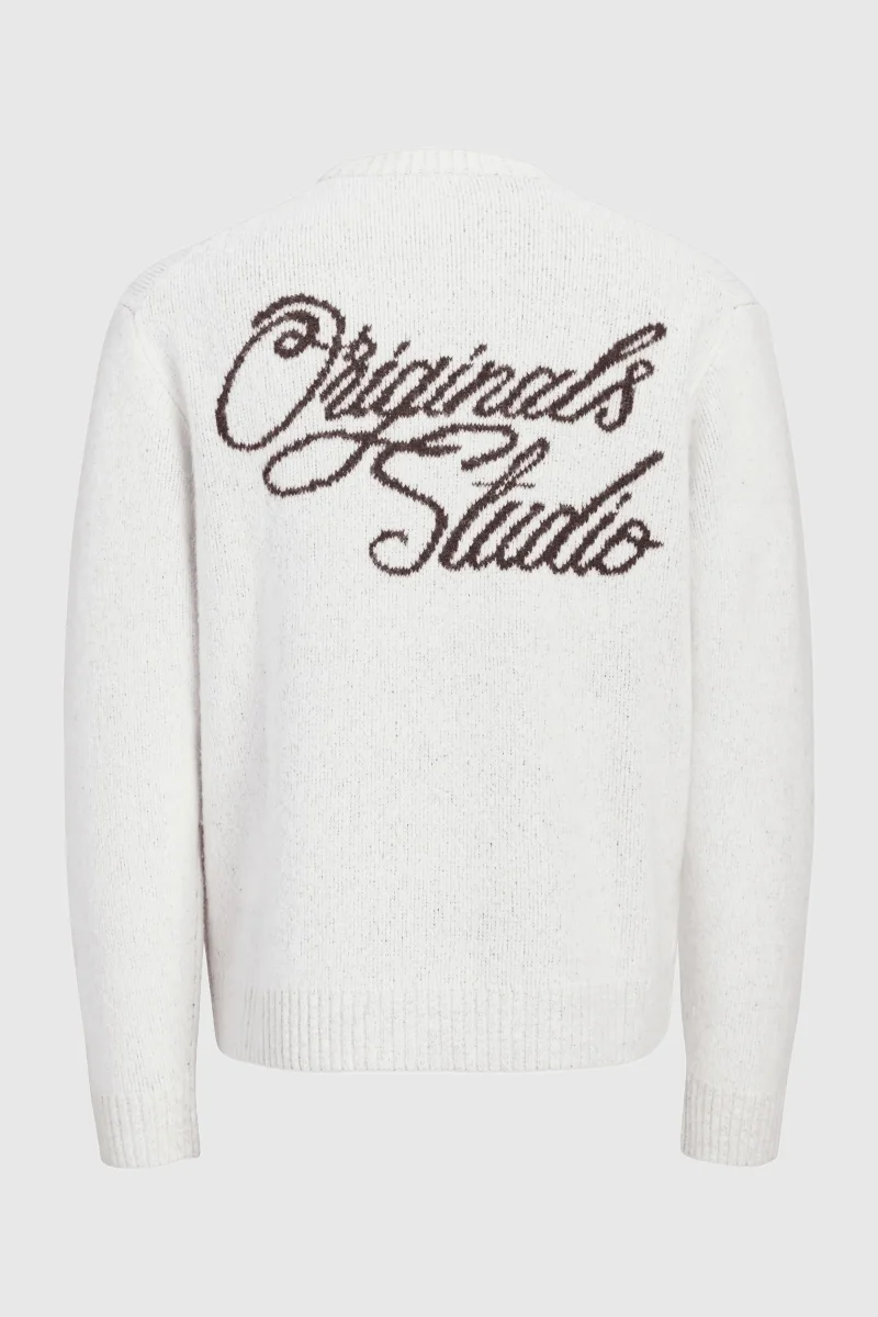 Jack & Jones Chamberi Knit Jacquard Crew Neck Sea Salt - Bild 9