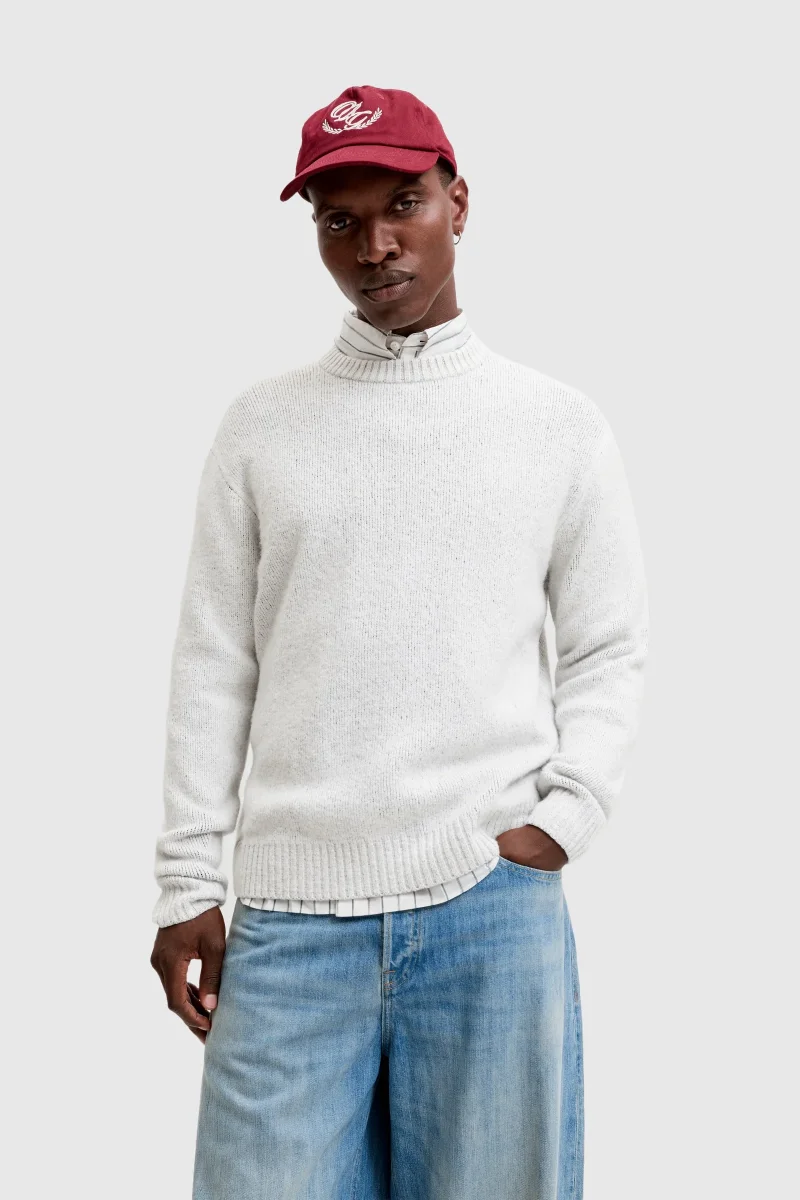 Jack & Jones Chamberi Knit Jacquard Crew Neck Sea Salt - Bild 3