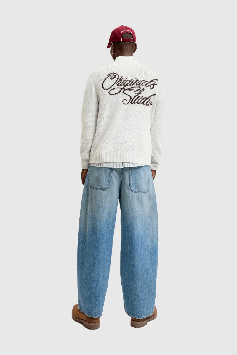 Jack & Jones Chamberi Knit Jacquard Crew Neck Sea Salt - Bild 4