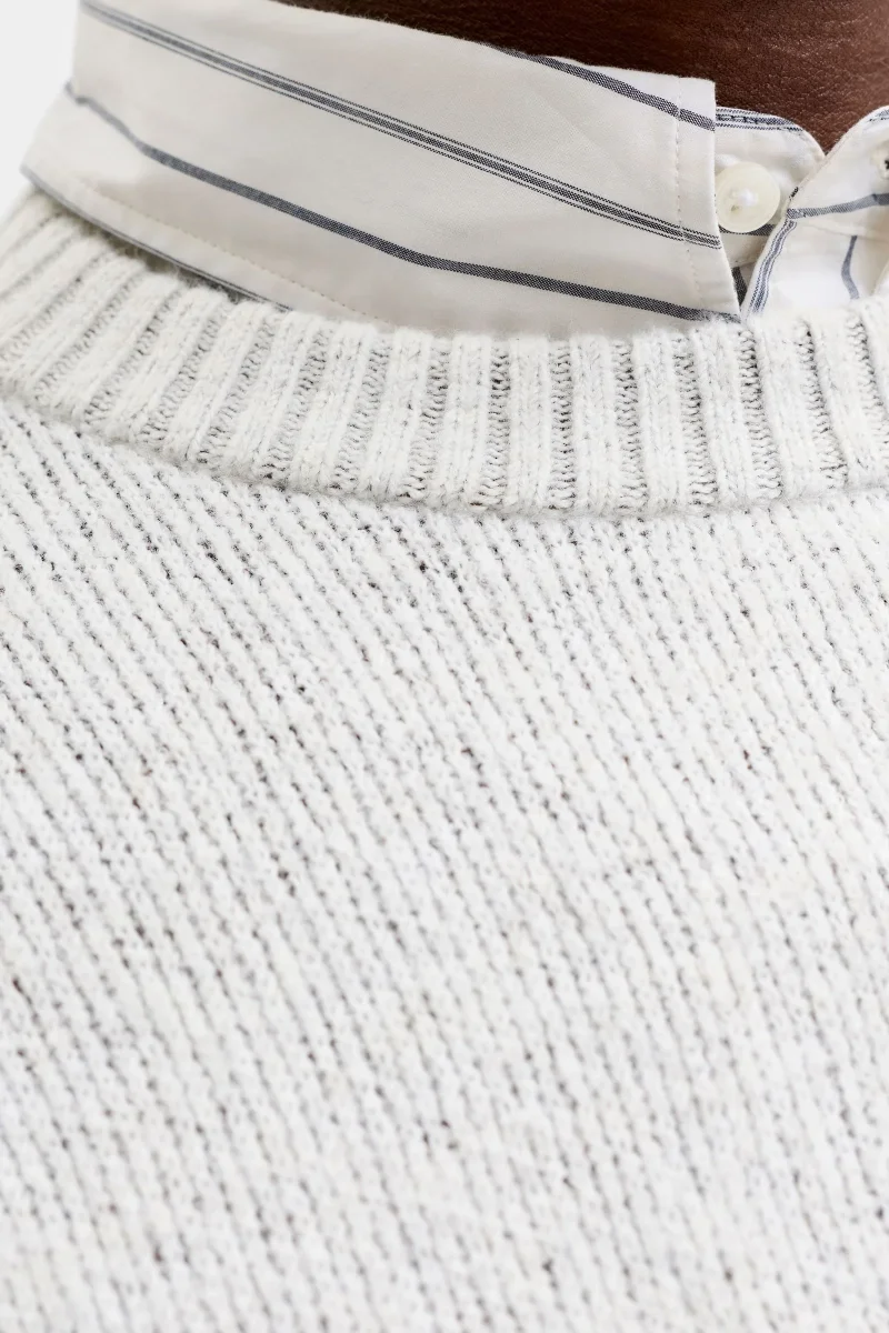 Jack & Jones Chamberi Knit Jacquard Crew Neck Sea Salt - Bild 6