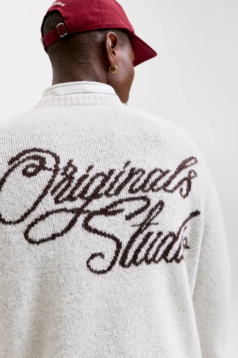 Jack & Jones Chamberi Knit Jacquard Crew Neck Sea Salt - Bild 7