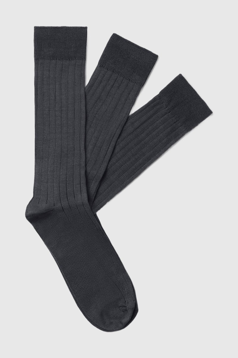 Selected Philip 3-Pack Sock Dark Grey - Bild 3