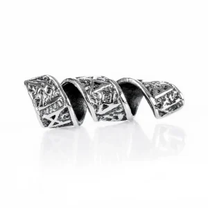 Skägg-/hårpärla, silver med runor