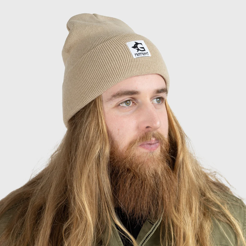 Stickad mössa, Grimfrost, Beige - Bild 2