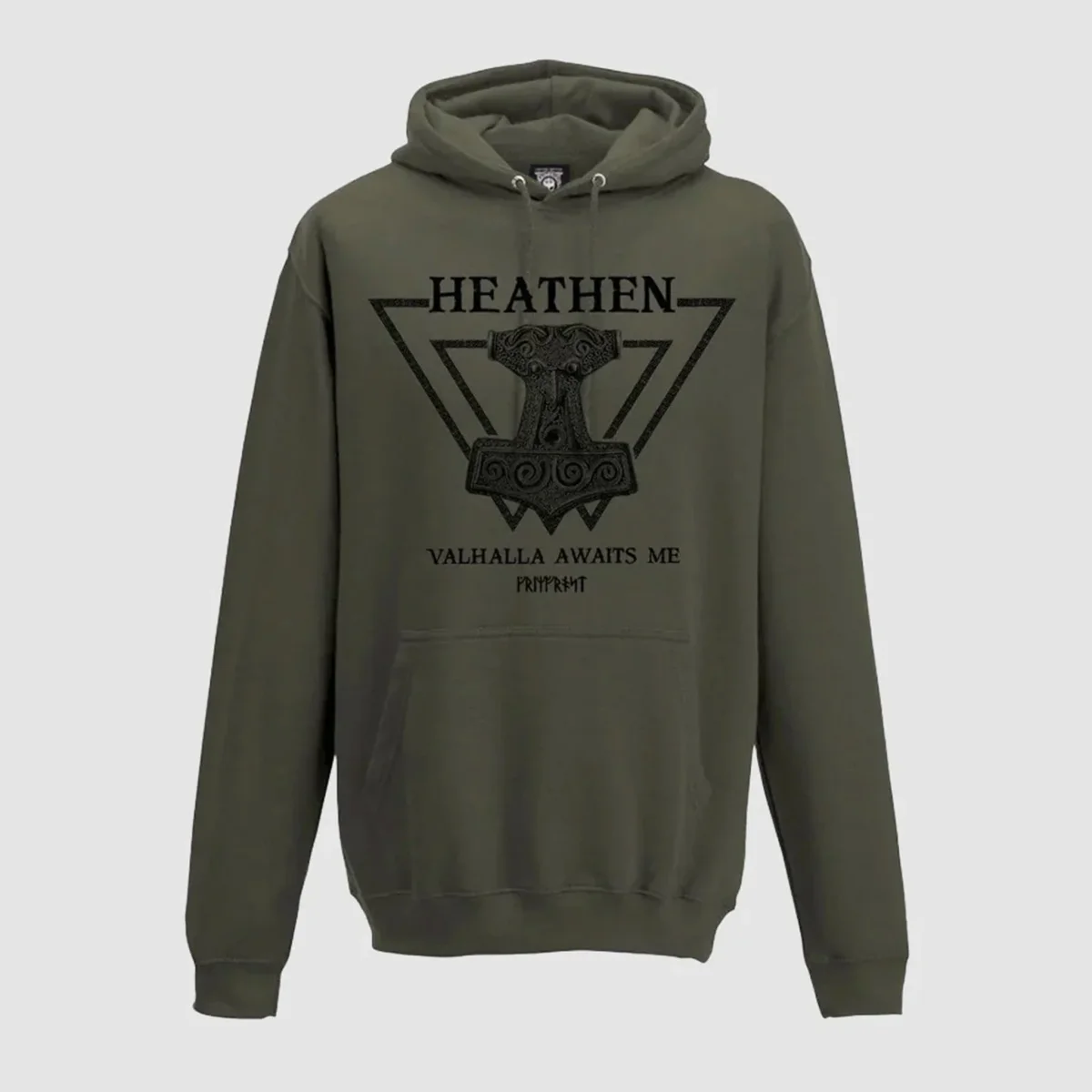 Premium Hoodie, Heathen, Grön
