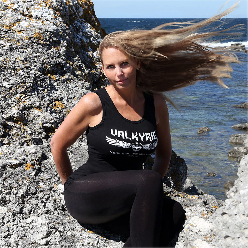 Premium Tanktop för damer, Valkyrie, svart - Bild 4