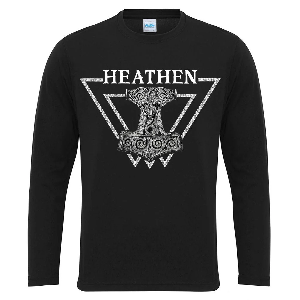 Långärmad träningströja, Heathen, Svart - Bild 3