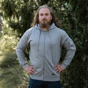 Premium Zip Hoodie, Grimfrost, Grå