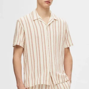 Selected Regular West Shirts SS Resort Egret