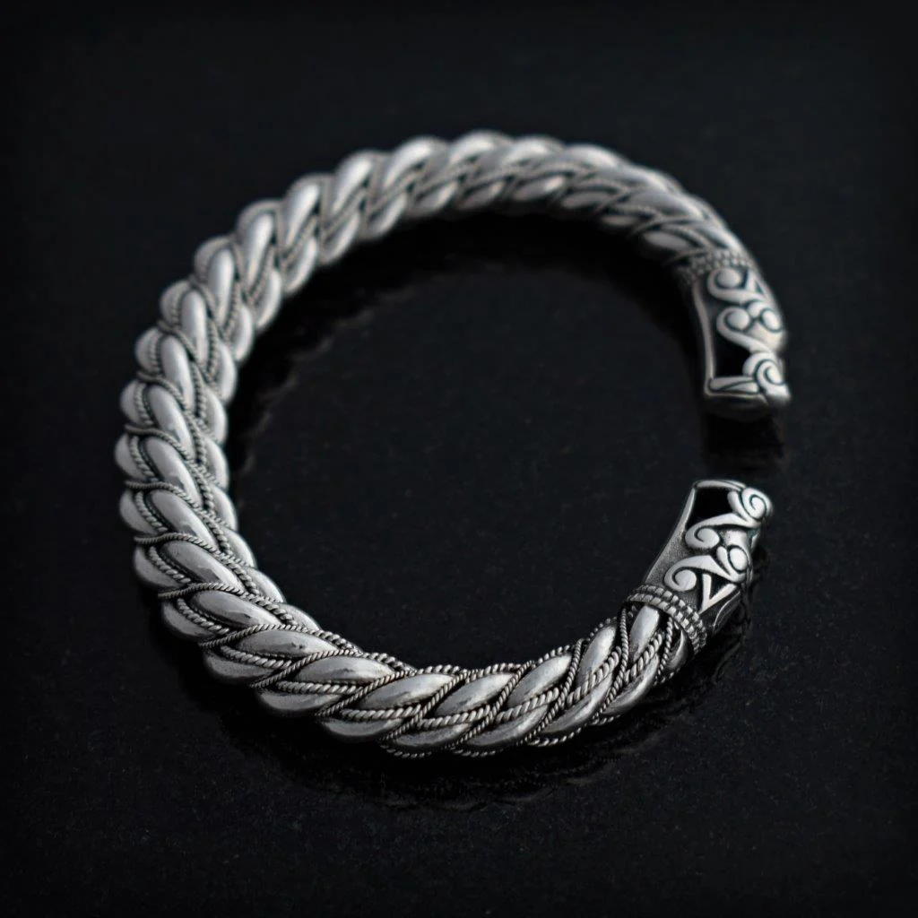 Premium Gotland-armring, Tjock, Silver - Bild 4
