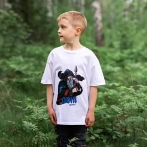 T-shirt för Barn, Odin, Vit