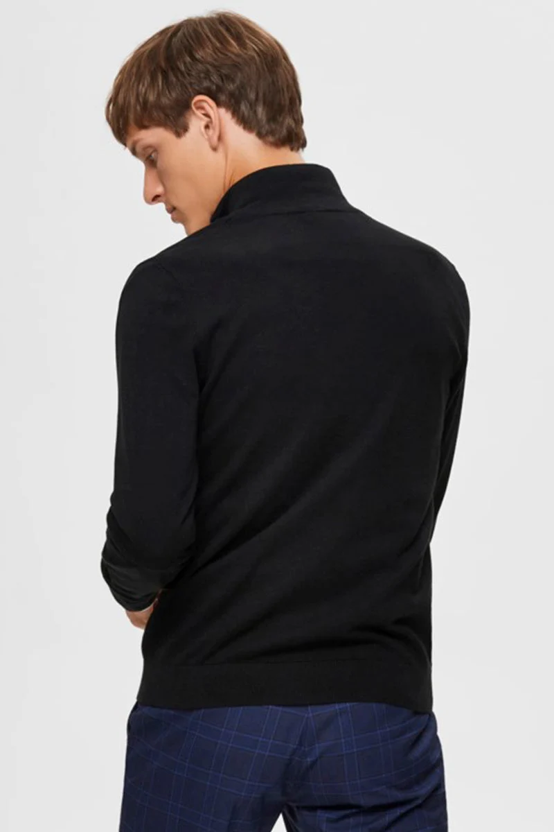 Selected BERG FULL ZIP CARDIGAN Black - Bild 4