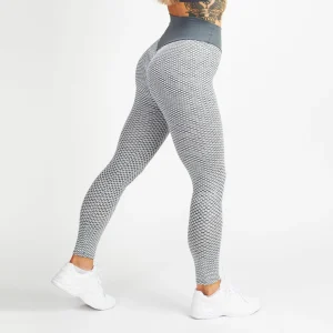 Leggings, Honeycomb-mönster, Vit