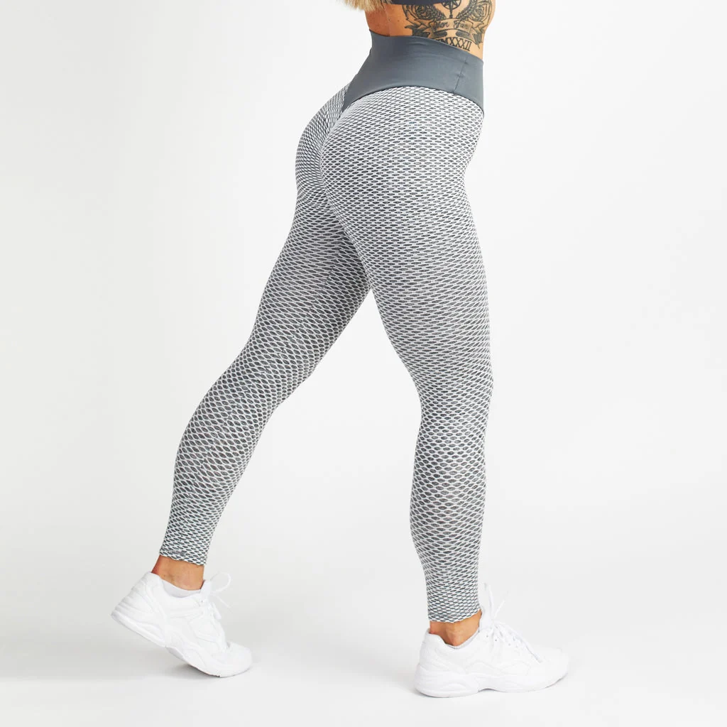 Leggings, Honeycomb-mönster, Vit - Bild 2