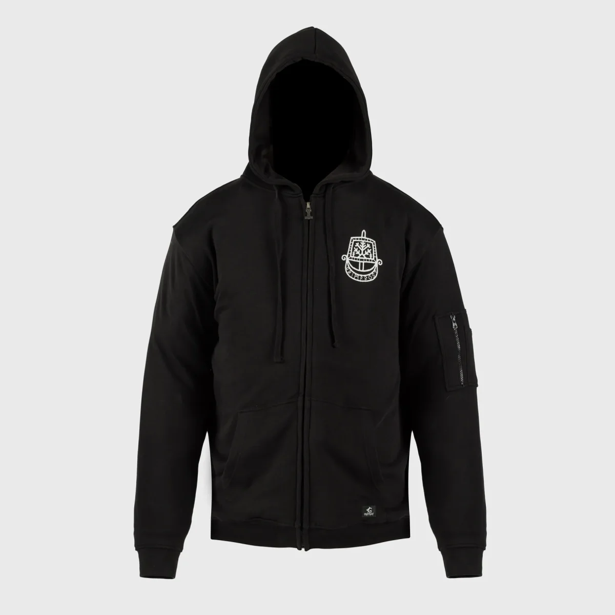 Premium Zip Hoodie, Runskepp, Svart - Bild 4