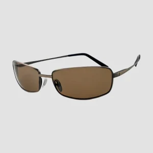 CBA Slim Rectangular Metal Sunglasses 6388 Brown