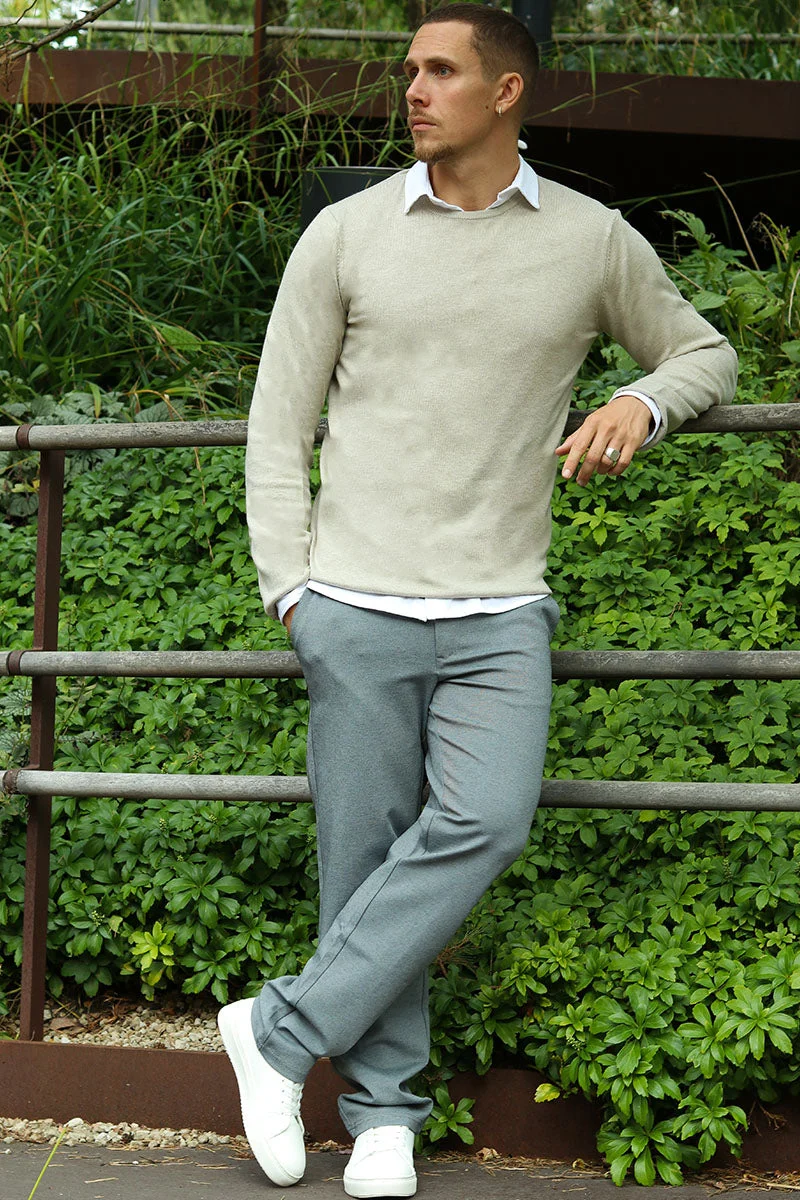 JEFF GREYSON CREW KNIT Beige - Bild 3