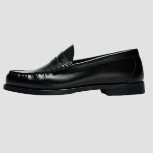 Selected Billy Leather Penny Loafer Black