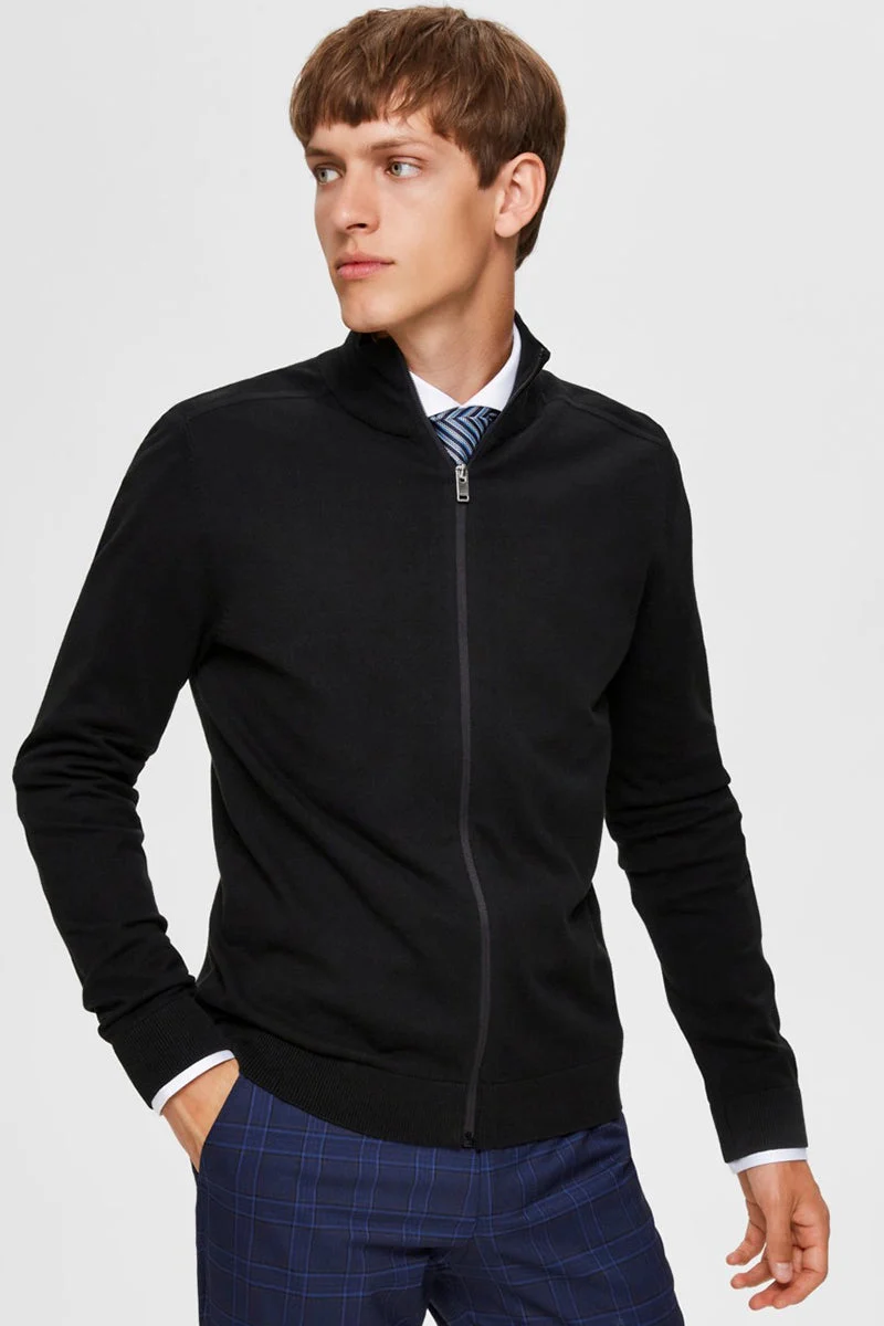 Selected BERG FULL ZIP CARDIGAN Black - Bild 2
