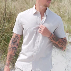 Selected Regular New Linen Shirt SS Pure Cashmere