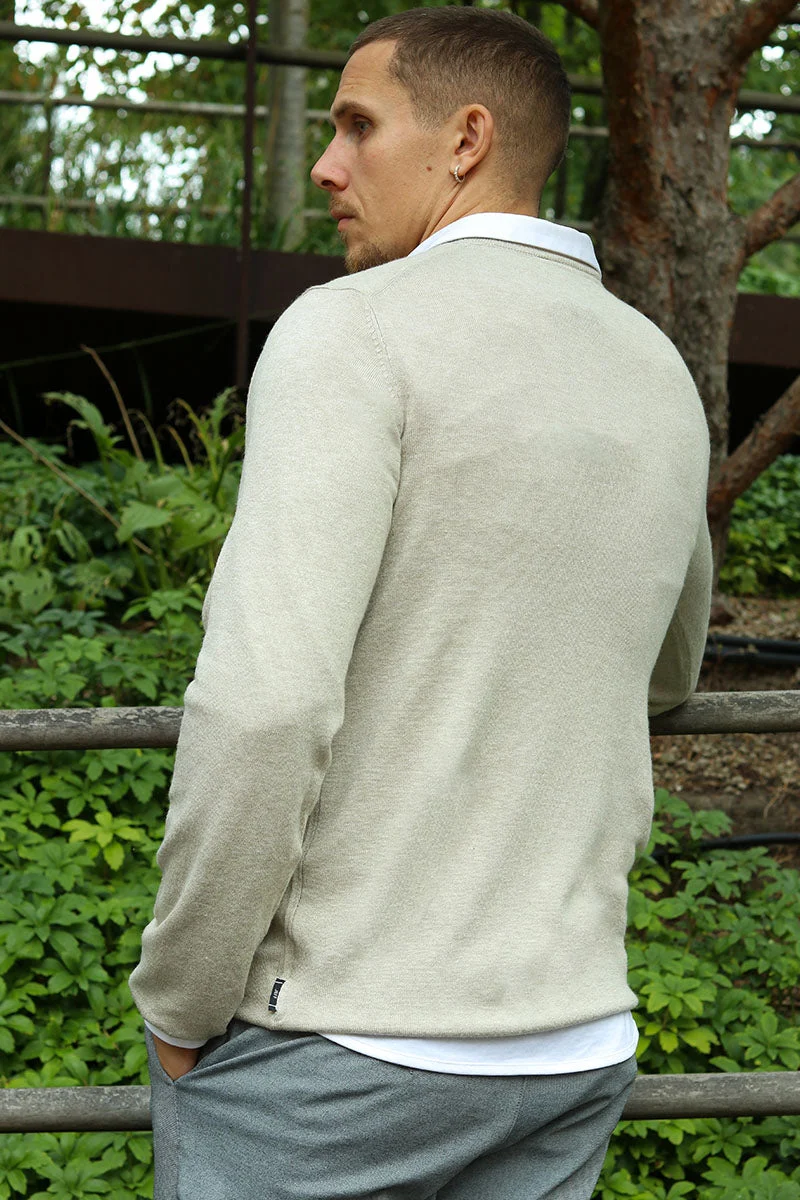 JEFF GREYSON CREW KNIT Beige - Bild 6
