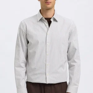 Selected Performance Stretch LS Shirt Bright White Stripes