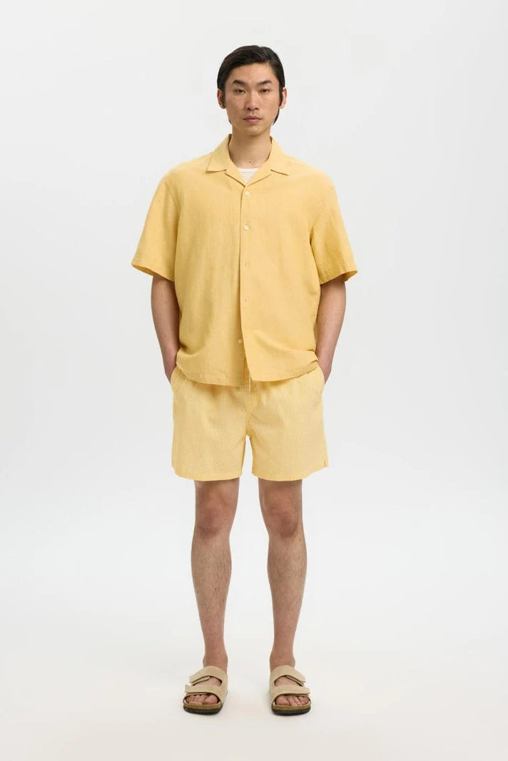 Selected Cooper Seersucker Swimshorts Spectra Yellow - Bild 5