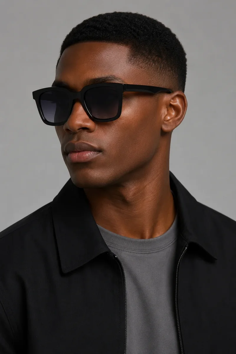 CBA 8229 Vitale Shiny Black Sunglasses - Bild 3