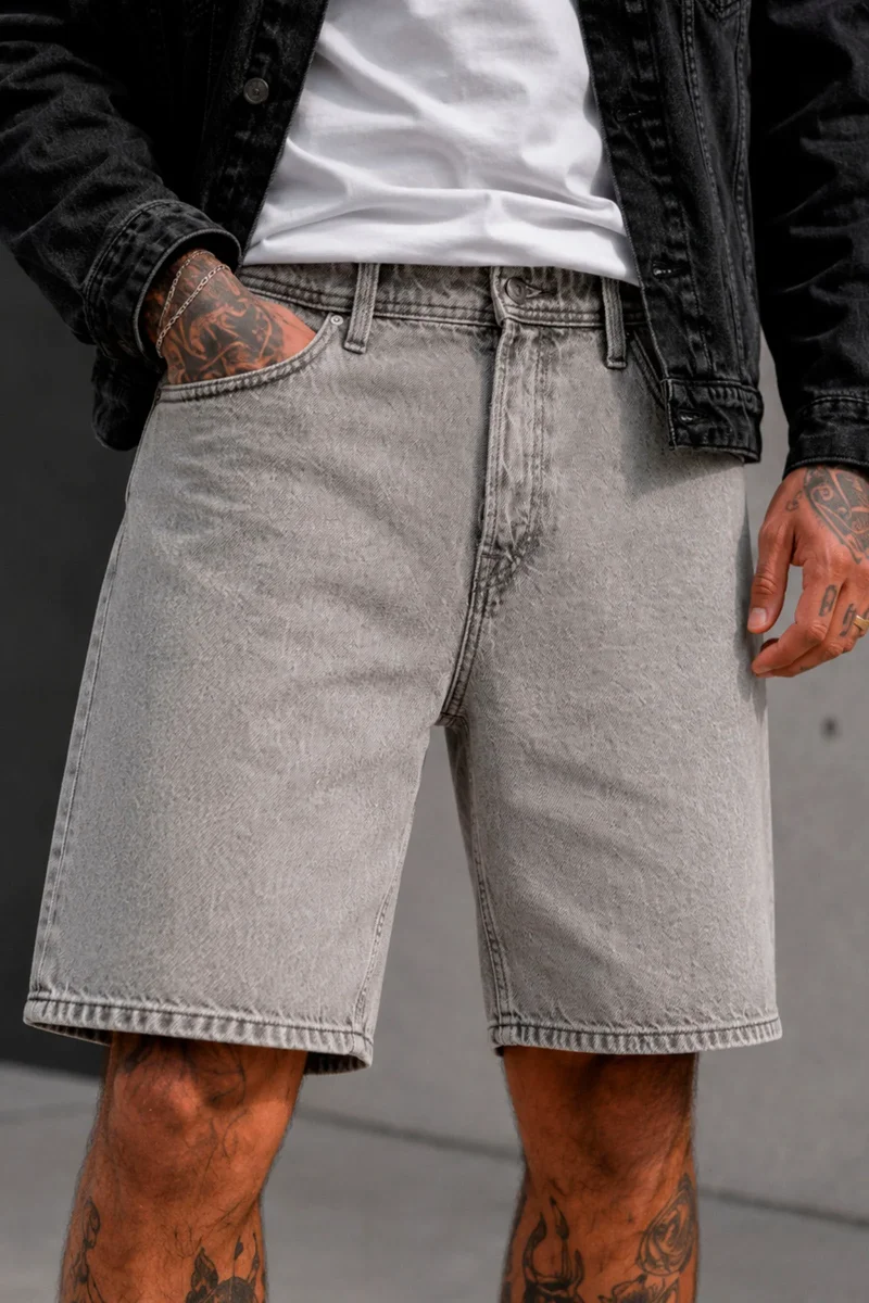 Jack & Jones Original Short Grey Denim - Bild 4