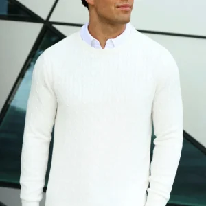 Kronstadt Cable Cotton Knit Snow White