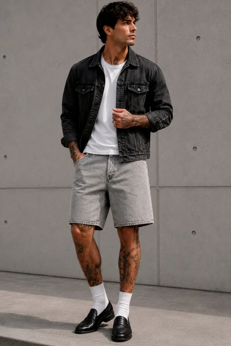 Jack & Jones Original Short Grey Denim - Bild 3