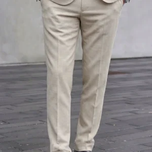 Selected Men Slmslim-Oasis Linen Trs Noos Egret