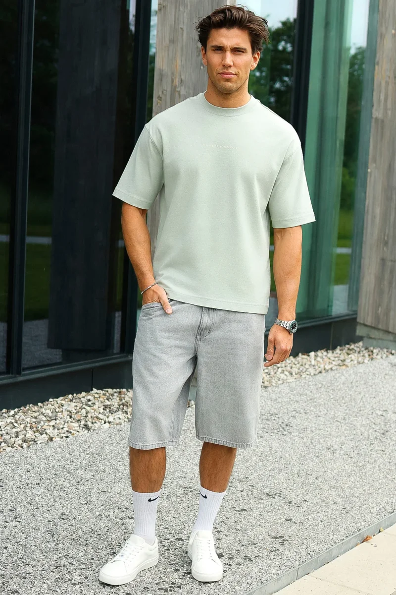 Selected Relax Norman License SS Tee Aqua Gray - Bild 4