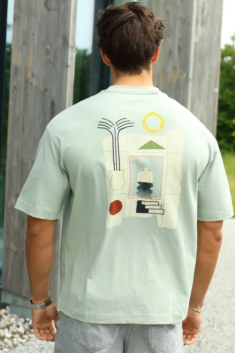Selected Relax Norman License SS Tee Aqua Gray - Bild 2
