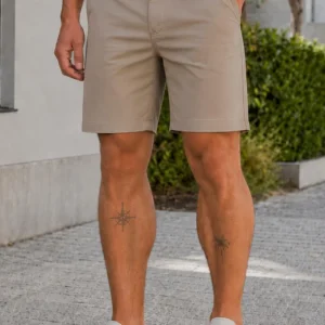 Selected Slim Miles Flex Shorts Greige