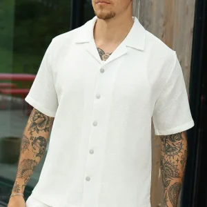 ONLY & SONS Bertil Waffle SS Resort Shirt Cloud Dancer