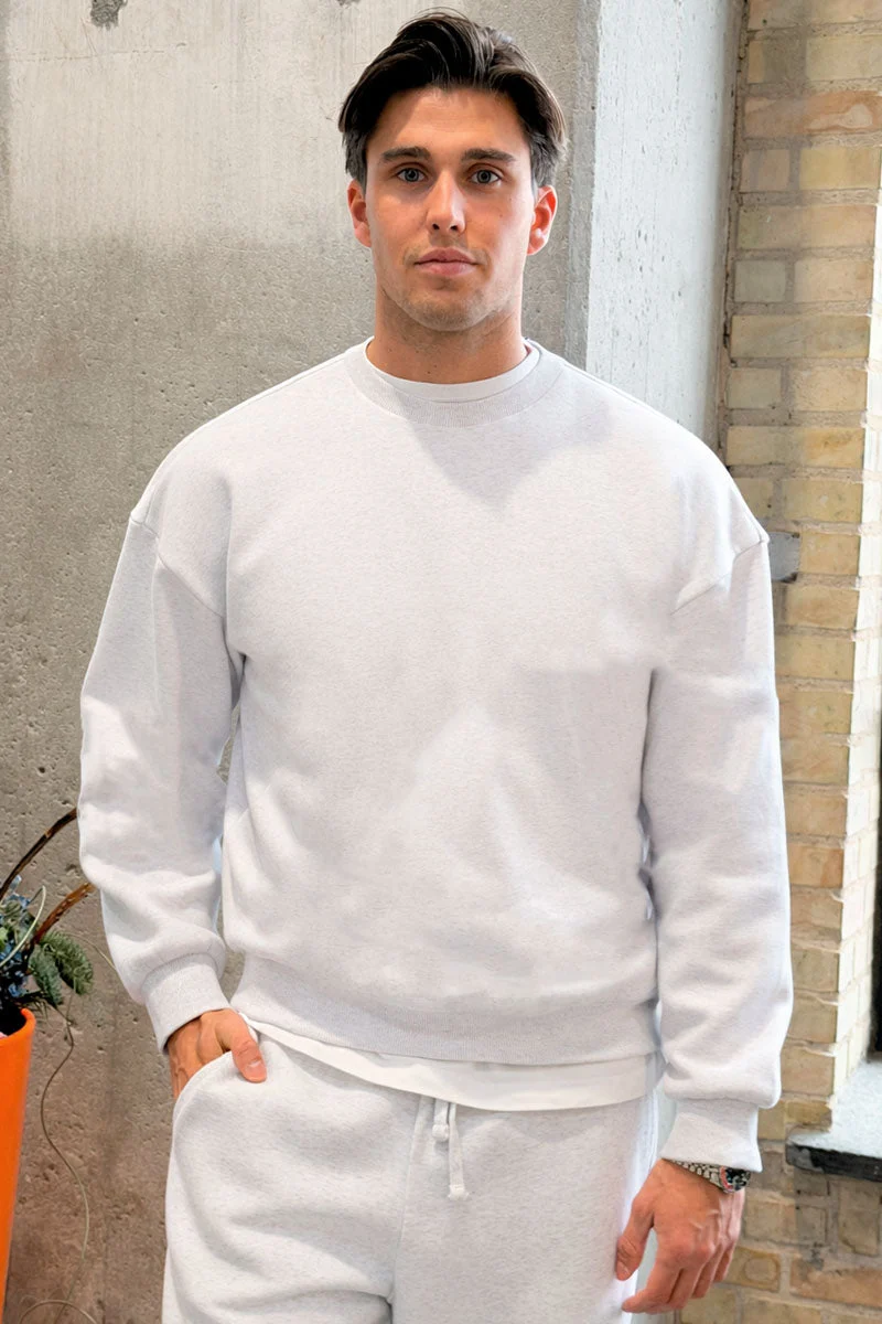 Only & Sons Ceres Ovz Långärmad Sweatshirt Super Light Grey Melange - Bild 2