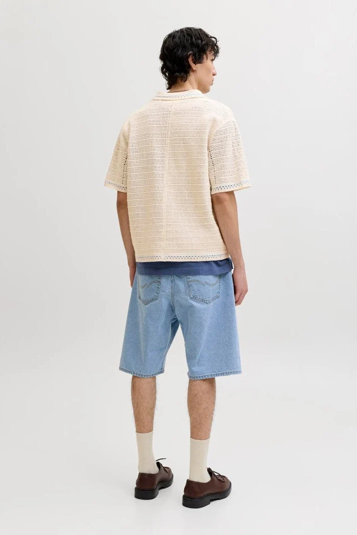 Jack & Jones Orchard Knit Crochet Polo Sea Salt - Bild 4