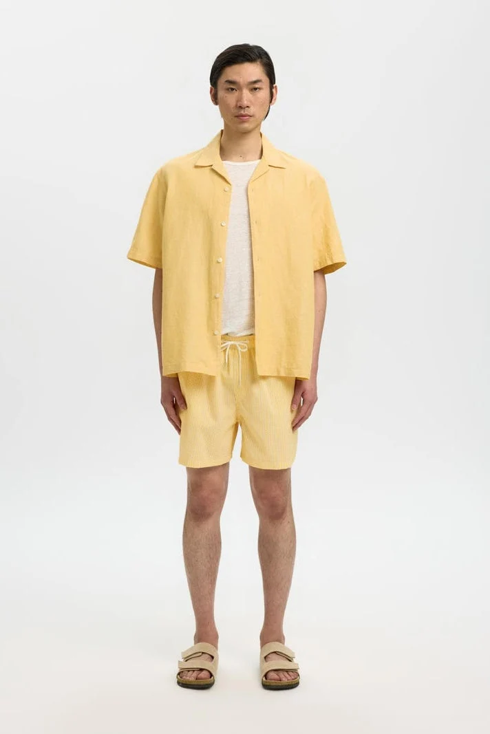 Selected Cooper Seersucker Swimshorts Spectra Yellow - Bild 3