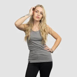 Premium Tanktop för damer, Grimfrost, grå