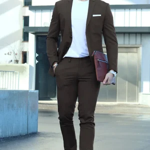 Jack & Jones Premium Franco Slim Fit Kostym Black Coffee
