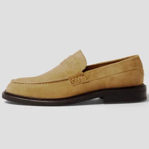 Selected Carter Suede Low Penny Loafer Warm Sand
