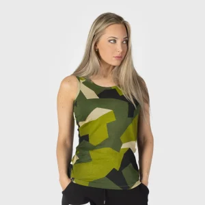 Premium Tanktop för kvinnor, Grimfrost, M90 Green Camo