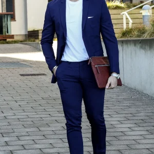 Jack & Jones Premium Franco Slim Fit Kostym Medieval Blue