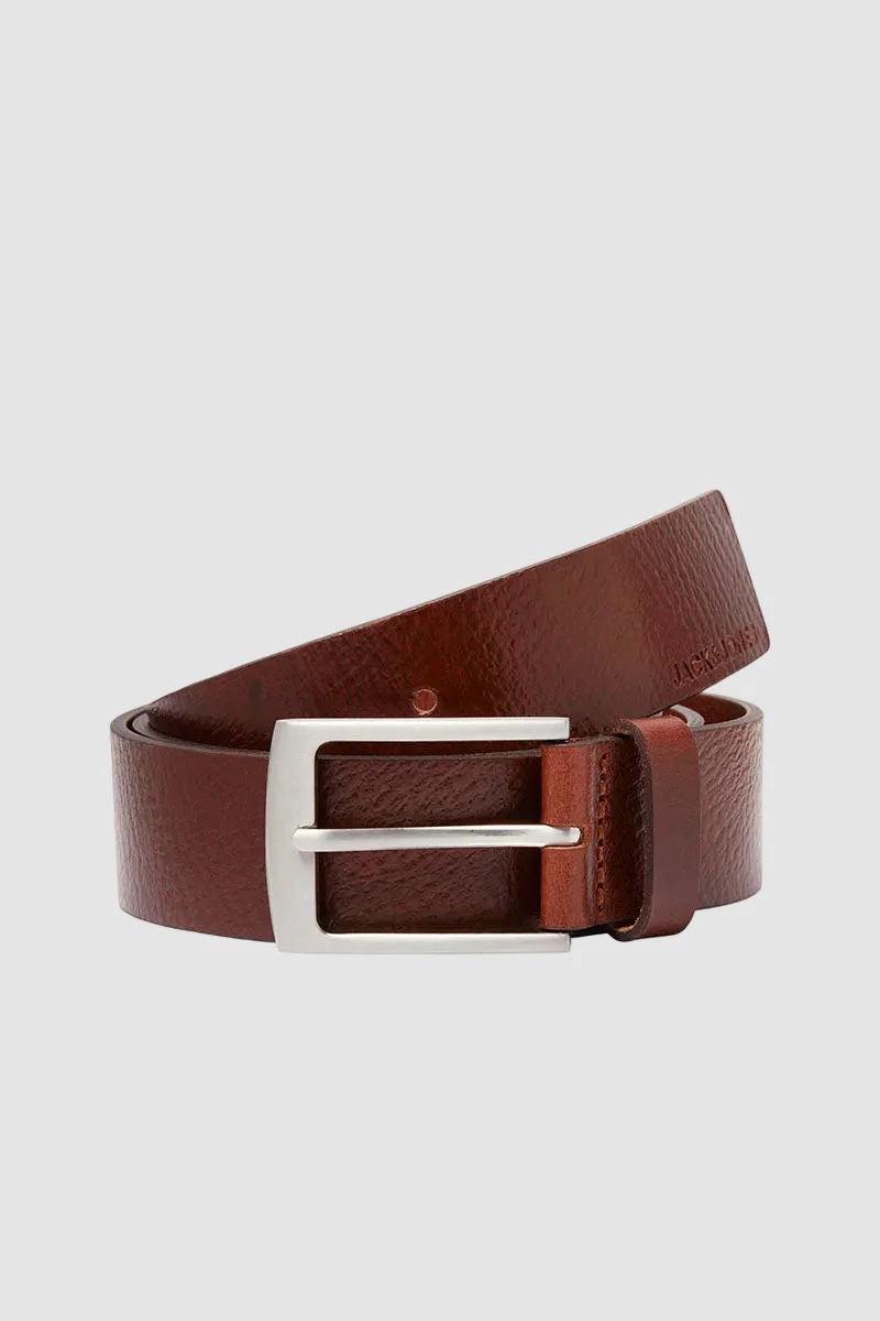 Jack & Jones JACSTOCKHOLM LEATHER BELT NOOS Brown Stone - Bild 2