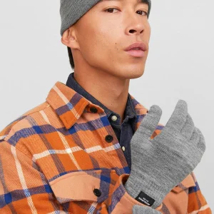 Jack & Jones Beanie & Glove Knit Giftbox Grey Melange
