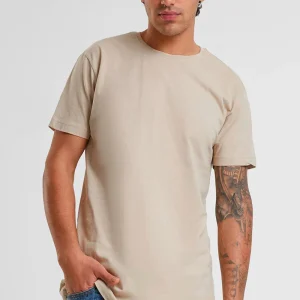 URBAN CLASSICS Shaped Long Tee Sand